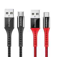 

2019 New product 1M CE certification high speed nylon braided micro usb data cables for android smart phone