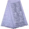 2019 Best Selling Lace Fabric White Color Swiss Cotton Lace Fabric Stones African Voile Lace For Nigerian Party Dress 1481