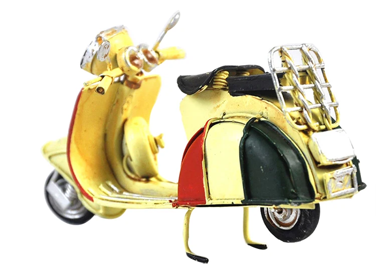 Mini Metal Vintage Motorcycle Model Classic Motorbike Figurine Retro Motor Bicycle Boy Toy Home Office Decor