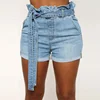 2019 Newest Selling Elastic Rope Waistband Trendy Blue Jeans Short Women
