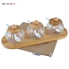 new design product wholesale glass spice storage jar with wooden spoon