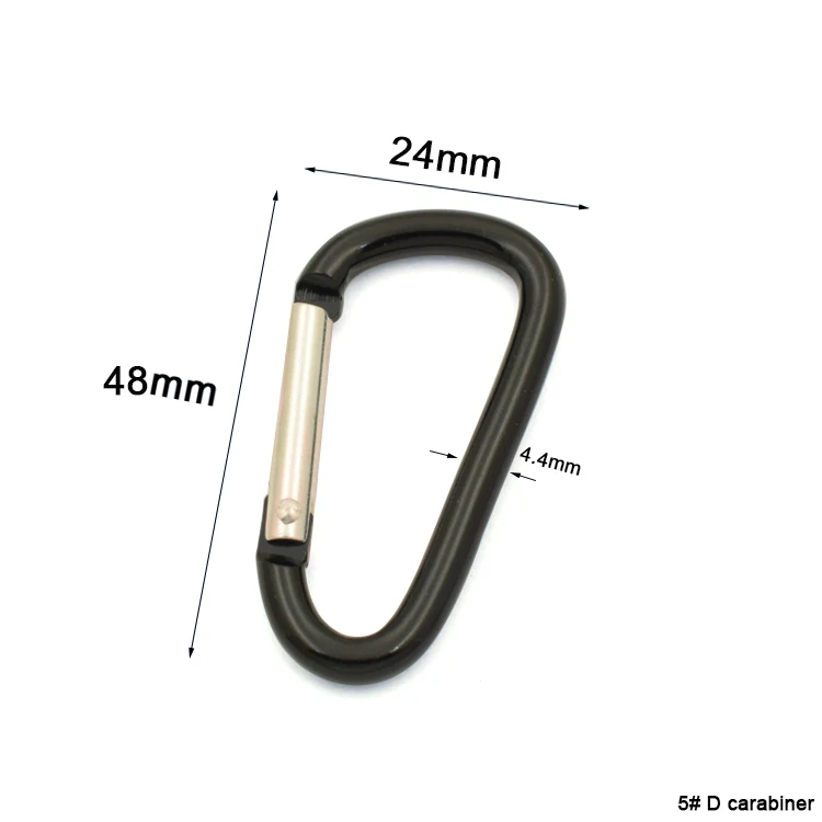 Custom Size Black Color D Shape Aluminum Key Chain Carabiner Buy