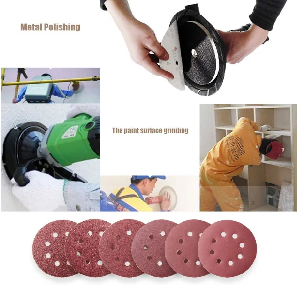 Sanding Discs,5 Inch Hook And Loop Round Sandpaper Discs,Dustless 8 Hole Sand Paper Buy