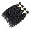 wholesale unprocessed virgin remy beauty peruvian water wave human hair bundles with lace closure for black woman