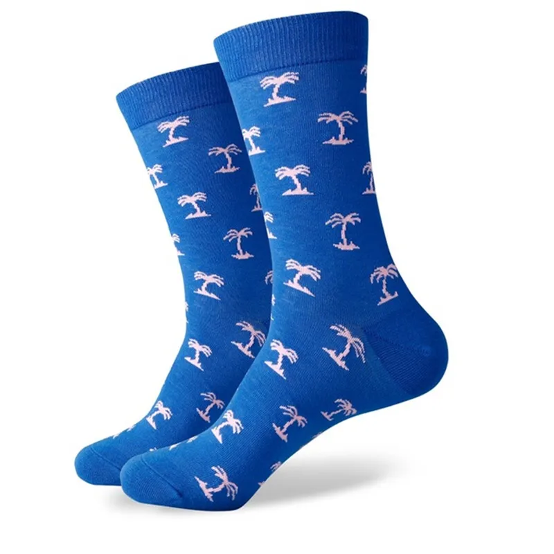 

Bright vivid color dress men's crew knitted socks
