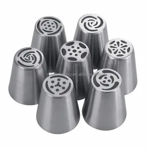 Image of 7 pcs/set Russian Tulip Icing Piping Nozzles Cake Decoration Tips 3d printer nozzle Biscuits Sugarcraft Pastry Baking Tool DIY
