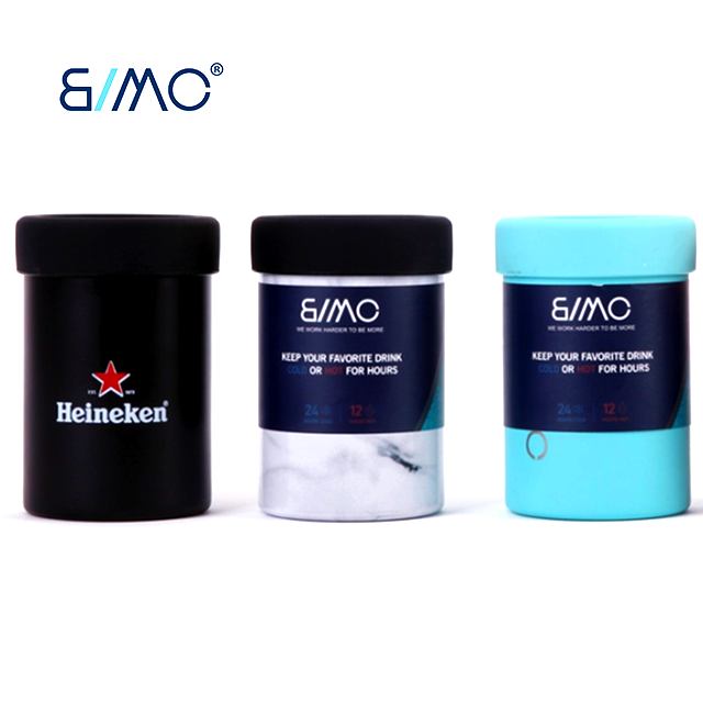 

12oz Solid Color Beer Mug Can With Dome Lid Double Wall Cooler Wide Mouth Stainless Steel Beer Cup Insulated Travel Water Cup, Customized color