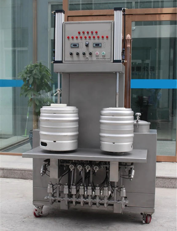 Customized Automatic Double heads Electric heating or Steam heating Beer keg Washer machine for sale