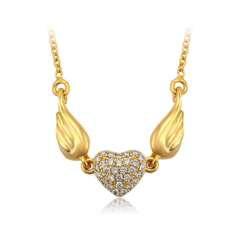 

45654 xuping fashion 24K gold color jewelry Synthetic CZ pendent necklace jewelry fashionable heart shaped jewelry