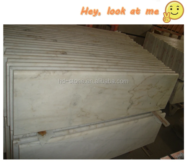 Chinese Guangxi White Marble Stair Treads and Risers Marble Steps with Cheap Price