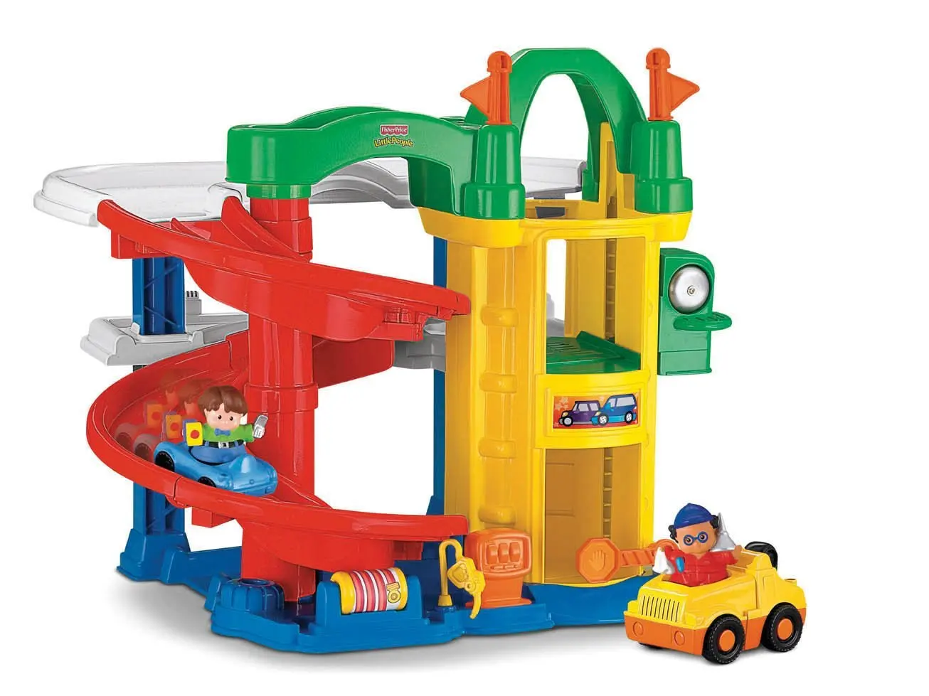 toy car spiral ramp garage