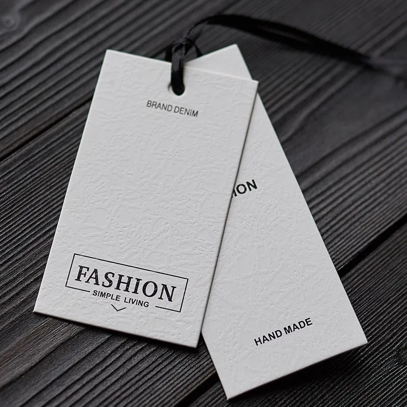 2019 New Design Black Paper Hang Tags For Clothing Own Logo,Custom ...