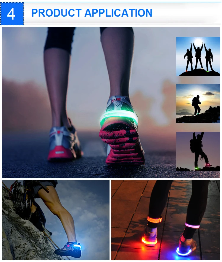 Factory LED  sneakers clip on light  Flashing Light For Runners