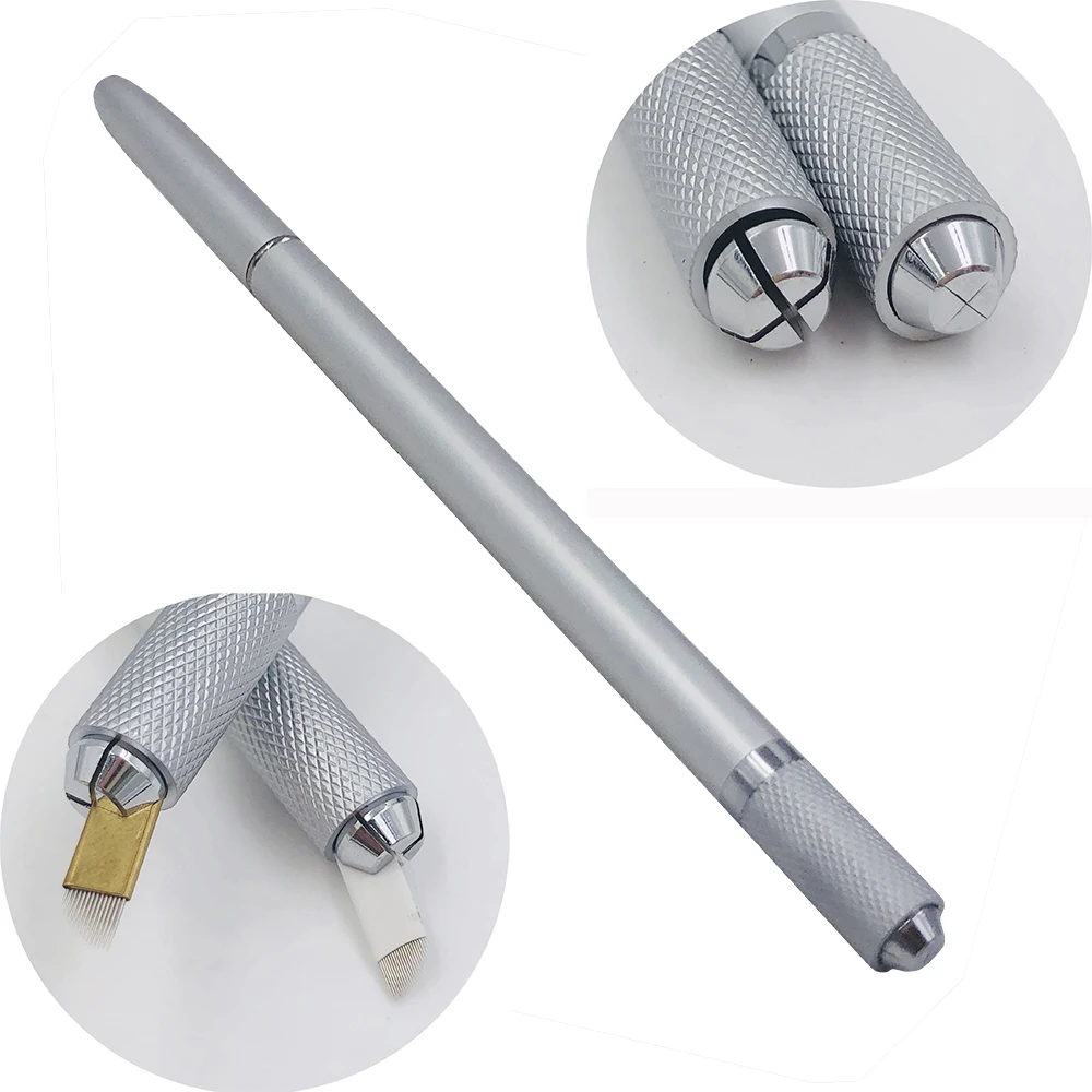 

Light and long Aluminum tattoo permanent makeup manual pen fit baldes 7pin 9pin 11pin 14pin 17pin U shape
