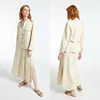 Chinese clothing manufacturers long sleeves linen casual blazer women