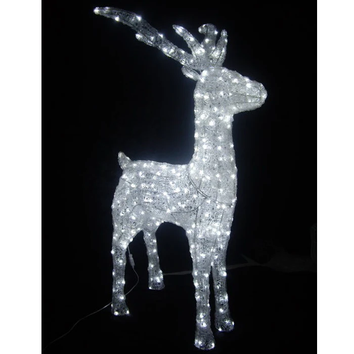 Hot sale 1m height white christmas led reindeer