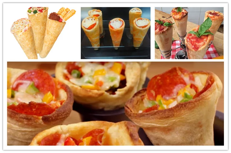 Hot sale Kono Italy pizza cone moulding maker automatic 3 pizza cones forming making machine for sale
