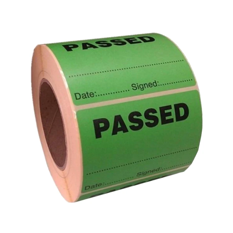 Custom Quality Control Qc Passed Labels Safety Stickers & Safety Labels
