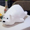 3pcs lying panda bear brown lay bear pillow giant panda plush toy white panda gifts