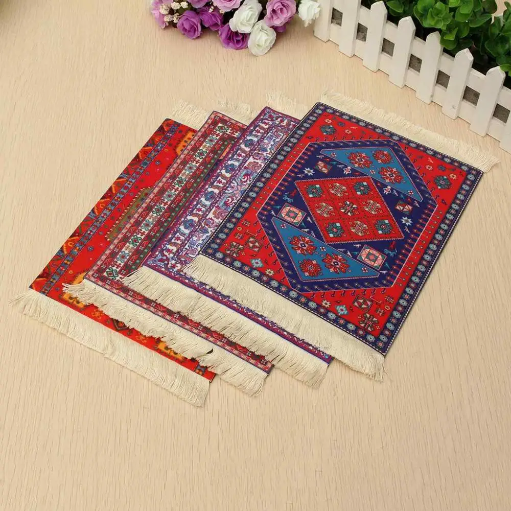 

280 x 180mm Carpet Mouse Mat Mousepad Persian Style Woven Rug Mouse Pad Rubber Mat Decor Gift for Computer Tablet Mat