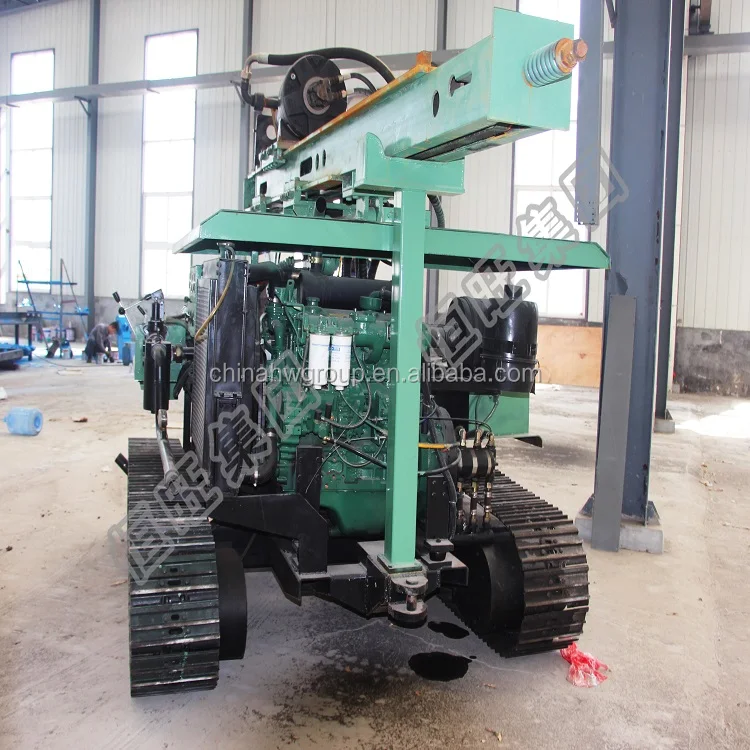 Electric crawler photovoltaic solar pile driver