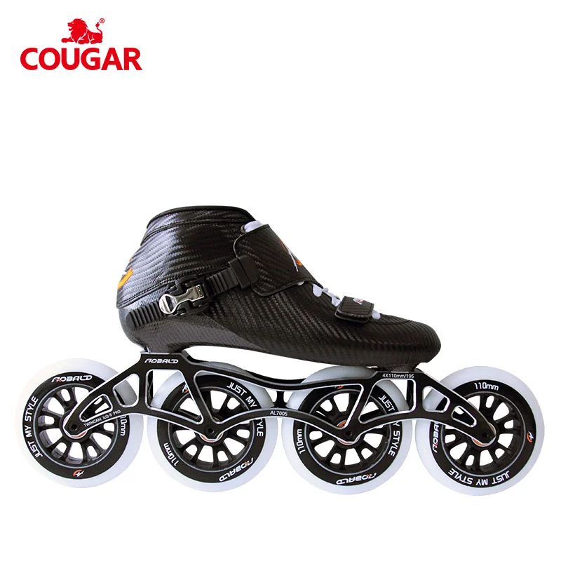 

Famous brand cougar orbit wheel skates mens inline speed skate shoes 1 PAIR Ready to ship, White/black