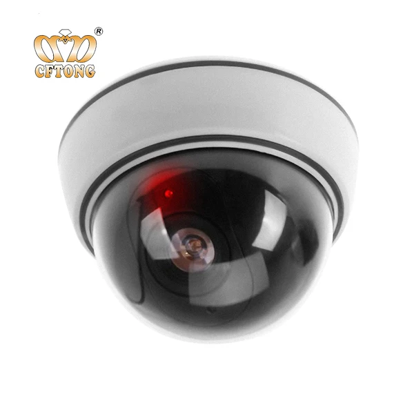 Flashing Red Light GH New Dummy Fake Surveillance Security CCTV Dome Camera 