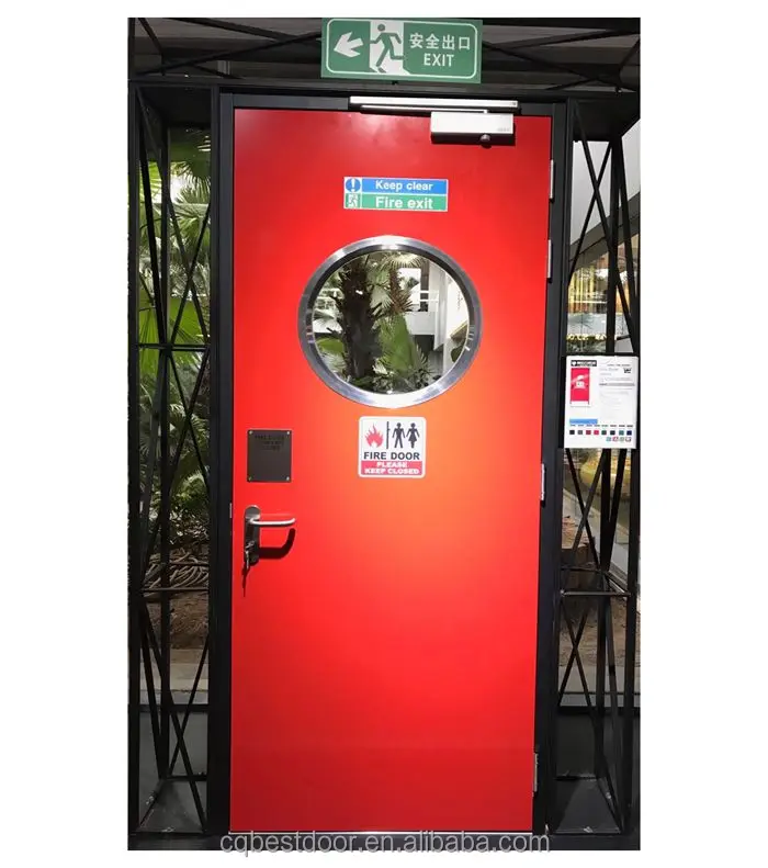 Противопожарная дверь со стеклом