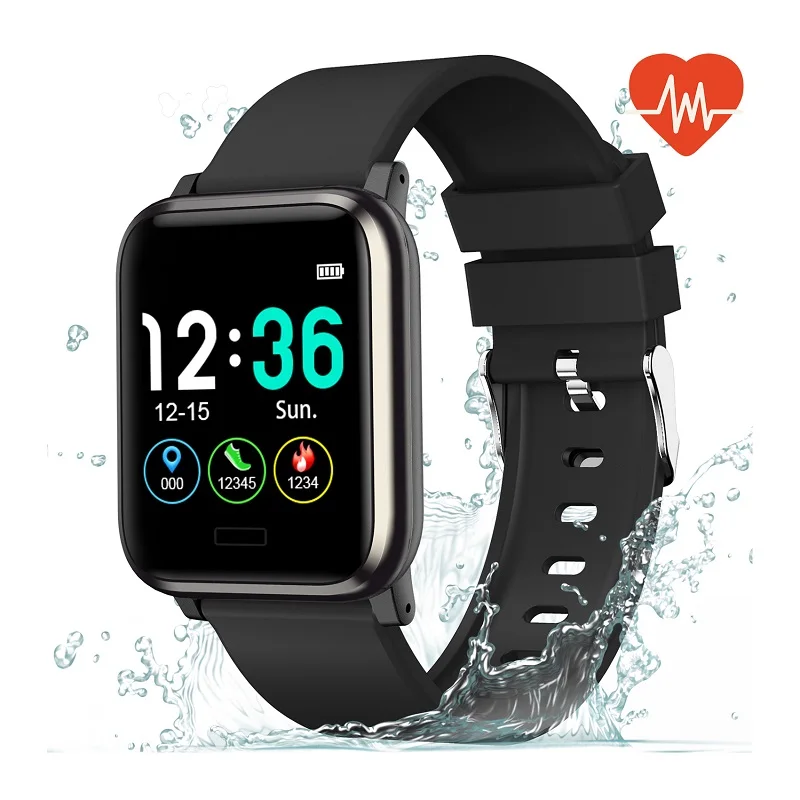 

L8star Smart Fitness Tracker For Heart Rate Monitor 1.3'' Large Screen Sleep Monitor Smart Wristband, Black;blue;red