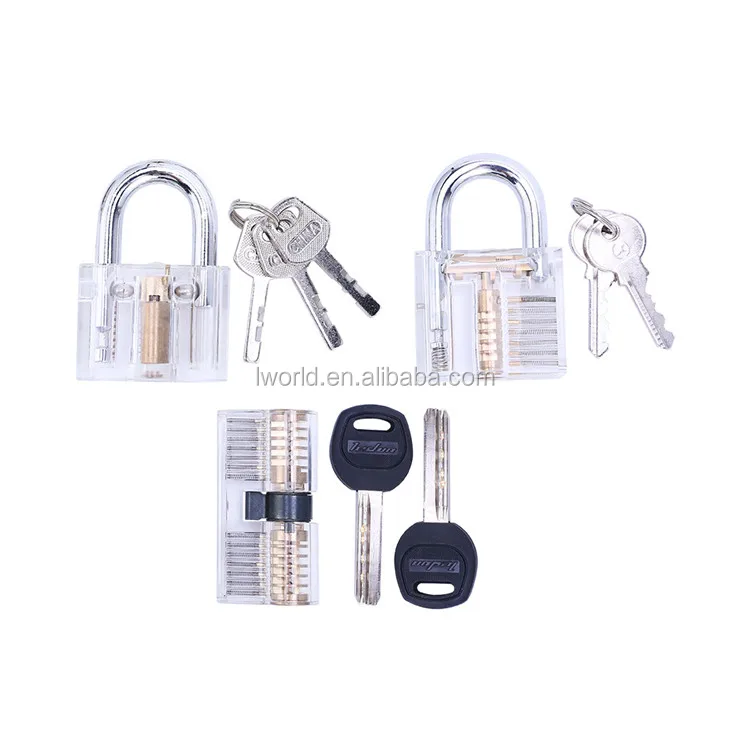 Assorted Transparent Padlock Practice Lock Pick Set For Training Buy Practice Lock Set