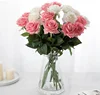 High quality latex artificial roses real touch single stem rose flower
