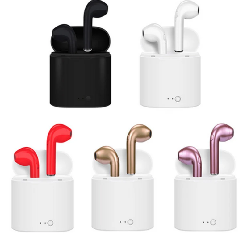 i7s TWS Wireless Earphones In-Ear Music Earbuds Set Stereo Headset for iphone X 6 7 8 Android Phones Laptop