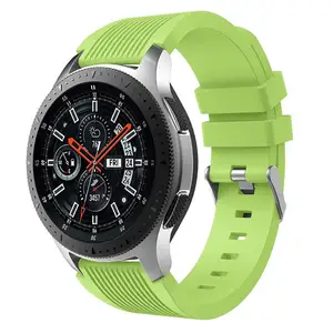 for Samsung Galaxy Watch Band 46MM 42mm, Silicone Sport Watchstraps Durable Rubber Wristband for SM-R800/R810/R815 WatchBand