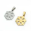 Fashion design high polish silver/gold stainless steel snowflake pendant