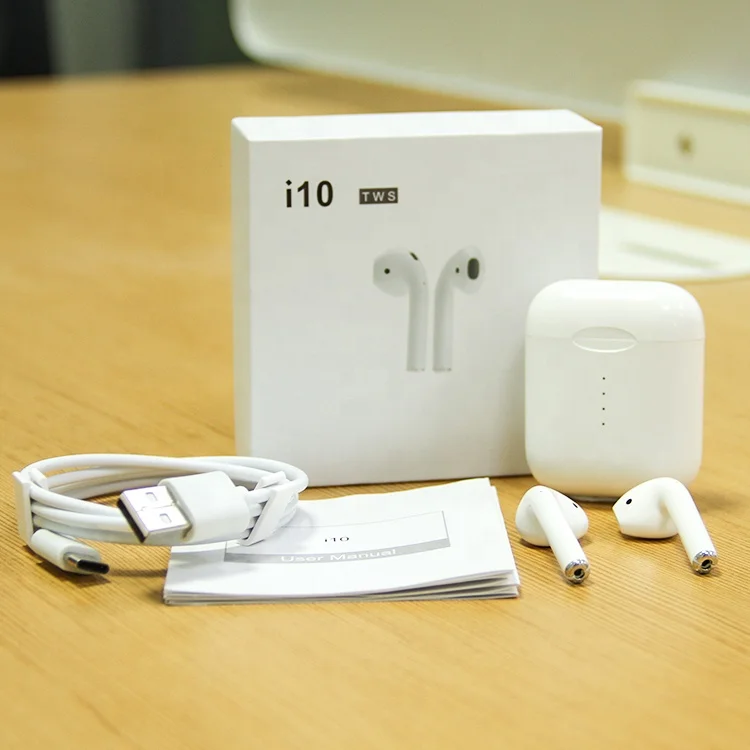 

2019 Cheap Bluetooths 5.0 Earbuds Touch Control TWS i10 With Wireless Charging, Black;white;gold;pink;red