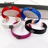 WT-B396 Exclusive design raw genuine leather bangle with star charm, fashionable high quality real leather bangle for women
