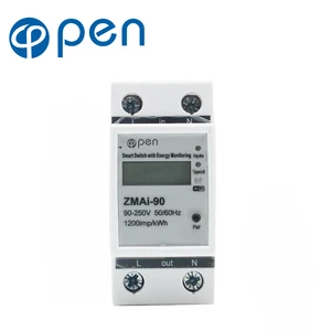 Tuya WIFI remote control Smart Switch with energy monitoring for Smart home Tuya energy meter 2