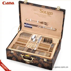 Image of High grade Restaurant 86pcs stainless steel flatware set for 12 Person