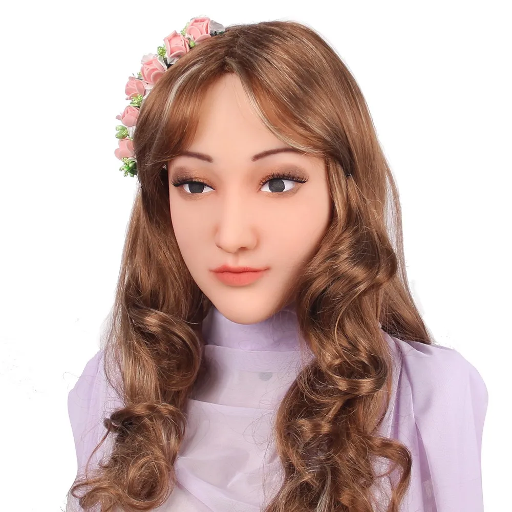 Disguise Masquerade For Man Feminine Silicone Female Headwear Realistic