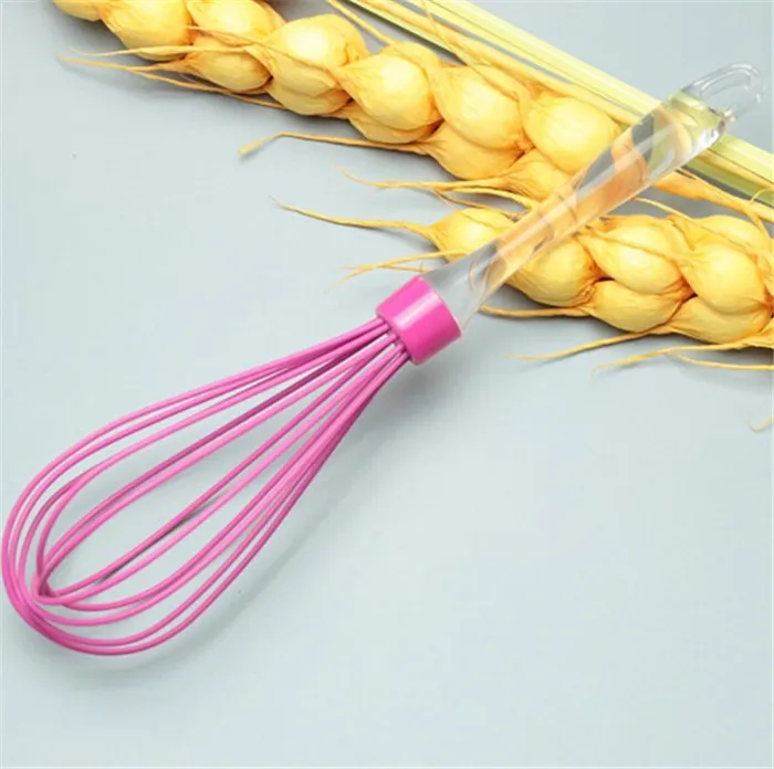 Amazon Wholesale Food Grade Twist Silicone Whisk Pink Silicone Whisk 2