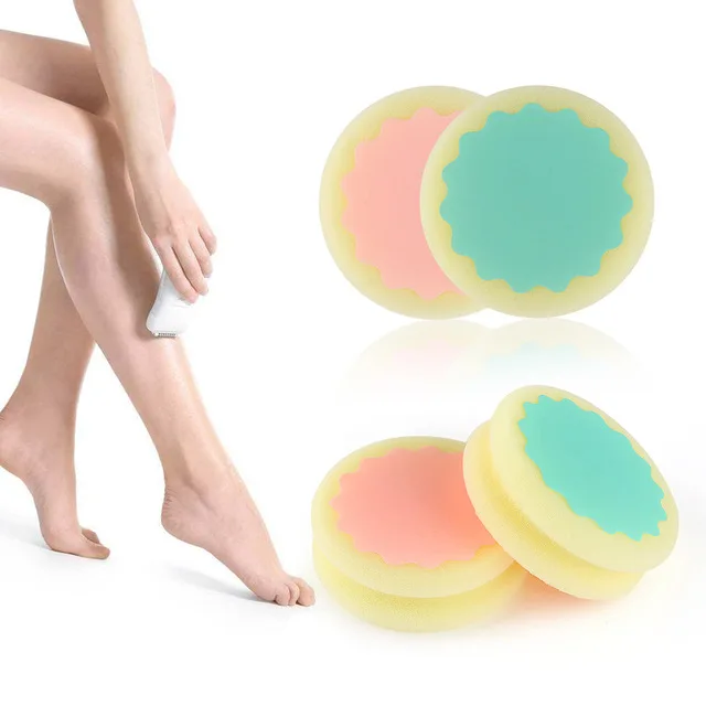 

2018 New Magic Painless Hair Removal Depilation Sponge Pad Remove Hair Remover Effective Skin Beauty Care Tools, Pink and green