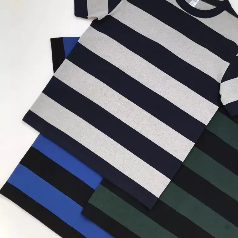 

Brand quality wholesale unisex striped t-shirt 320gsm heavy thick 100% cotton many colors short sleeve womens mens for men