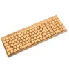 2019 Bamboo gift eco keyboard wooden computer natural color 2.4 wireless keyboard