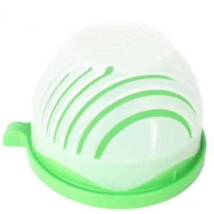 Image of Simple fruit and vegetable chopper quick salad chopper and salad bowl.