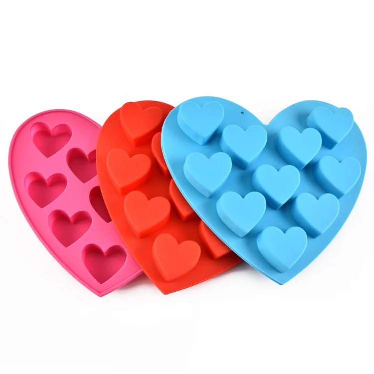 

Tufeng Fashion Heart Shape Personalized Silicone Ice Cube Tray Chocolate Mold Making, Any pantone color
