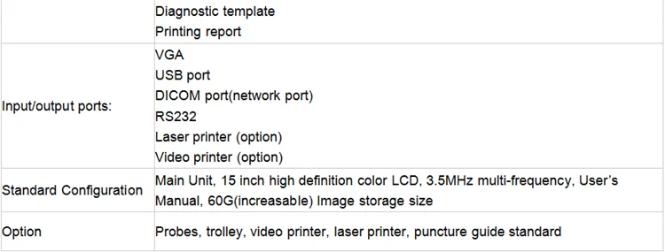 Portable medical equipment mobile computer ultrasound machine with all kinds of probe in hosital