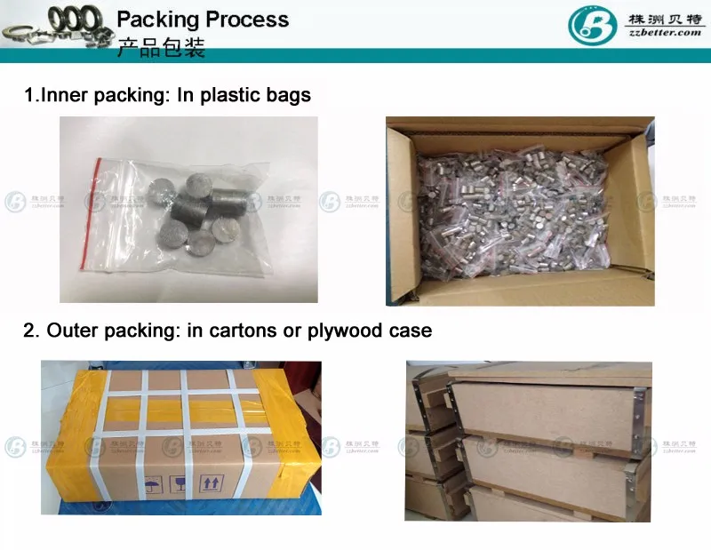 packing for tungsten weight kits