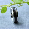 new stylish silver black carbon fiber stainless steel ring 316 steel eternity ring for men comfort fit