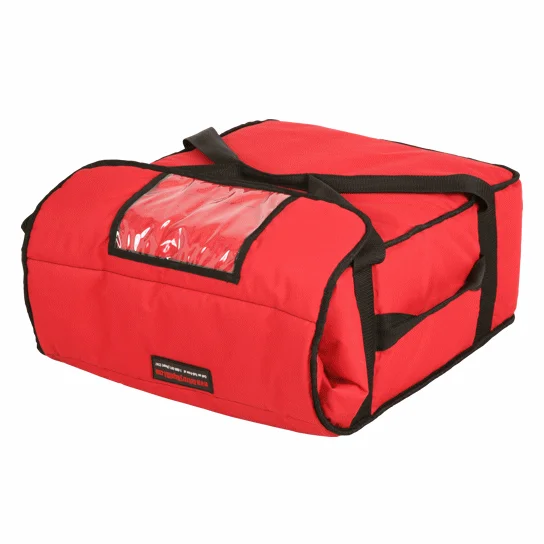 

Red Soft-Sided Heavy-Duty Nylon Insulated Pizza Delivery Bag Thermal Pizza Bag, Red or custom