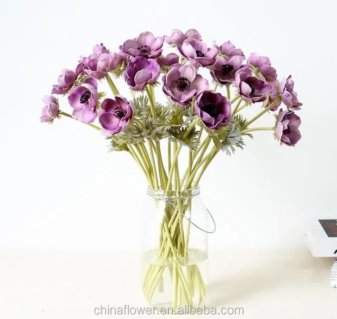 Real Touch Pu Freshwater Anemone Flower Artificial For Sale Anemone